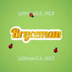 bryceman in Ladybugs style - 3D name wallpaper