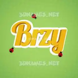 brzy in Ladybugs style - 3D name wallpaper