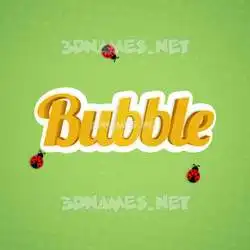 bubble in Ladybugs style - 3D name wallpaper