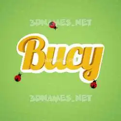 bucy in Ladybugs style - 3D name wallpaper