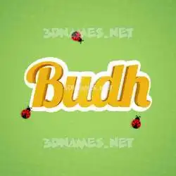 budh in Ladybugs style - 3D name wallpaper