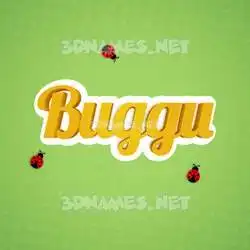 buggu in Ladybugs style - 3D name wallpaper