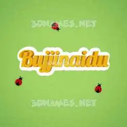 bujjinaidu in Ladybugs style - 3D name wallpaper
