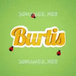 burtis in Ladybugs style - 3D name wallpaper