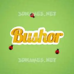 bushor in Ladybugs style - 3D name wallpaper