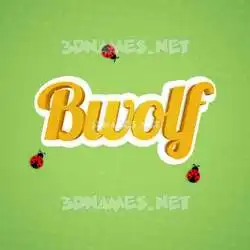 bwolf in Ladybugs style - 3D name wallpaper