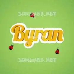byran in Ladybugs style - 3D name wallpaper