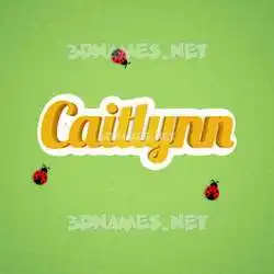 caitlynn in Ladybugs style - 3D name wallpaper
