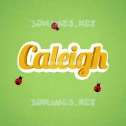 caleigh in Ladybugs style - 3D name wallpaper