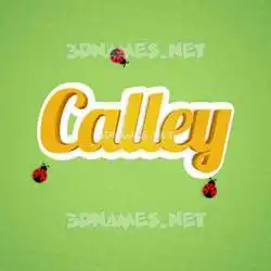 calley in Ladybugs style - 3D name wallpaper