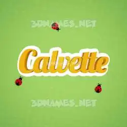 calvette in Ladybugs style - 3D name wallpaper