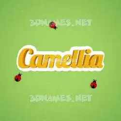 camellia in Ladybugs style - 3D name wallpaper