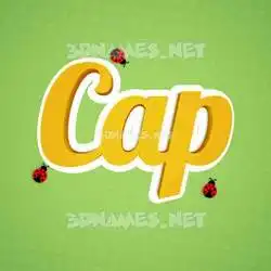 cap in Ladybugs style - 3D name wallpaper