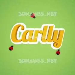 carlly in Ladybugs style - 3D name wallpaper