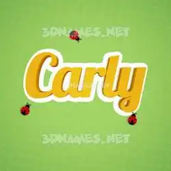 carly in Ladybugs style - 3D name wallpaper