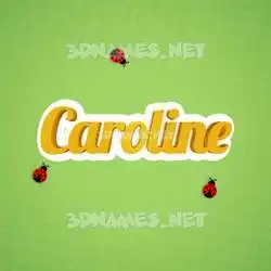 caroline in Ladybugs style - 3D name wallpaper