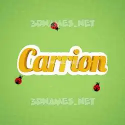 carrion in Ladybugs style - 3D name wallpaper