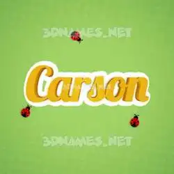 carson in Ladybugs style - 3D name wallpaper