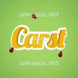 carst in Ladybugs style - 3D name wallpaper