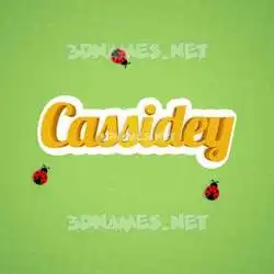 cassidey in Ladybugs style - 3D name wallpaper