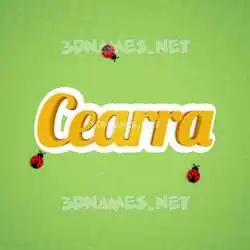 cearra in Ladybugs style - 3D name wallpaper
