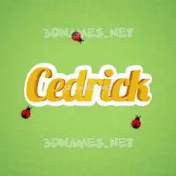 cedrick in Ladybugs style - 3D name wallpaper