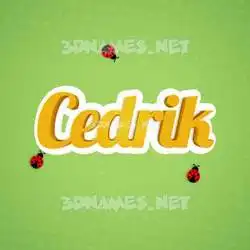 cedrik in Ladybugs style - 3D name wallpaper