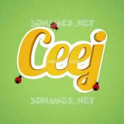 ceej in Ladybugs style - 3D name wallpaper