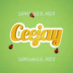 ceejay in Ladybugs style - 3D name wallpaper