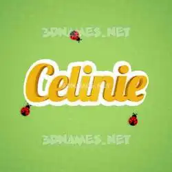 celinie in Ladybugs style - 3D name wallpaper