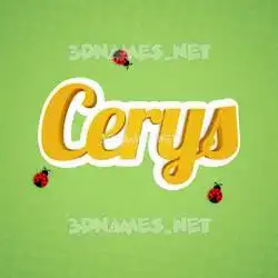 cerys in Ladybugs style - 3D name wallpaper