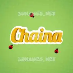 chaina in Ladybugs style - 3D name wallpaper
