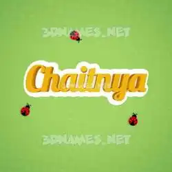 chaitnya in Ladybugs style - 3D name wallpaper