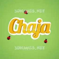 chaja in Ladybugs style - 3D name wallpaper