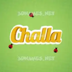 challa in Ladybugs style - 3D name wallpaper