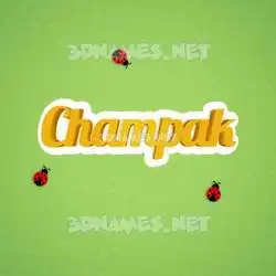 champak in Ladybugs style - 3D name wallpaper