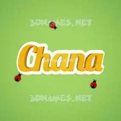 chana in Ladybugs style - 3D name wallpaper