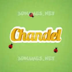 chandel in Ladybugs style - 3D name wallpaper
