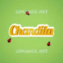 chandila in Ladybugs style - 3D name wallpaper