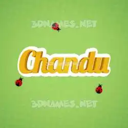 chandu in Ladybugs style - 3D name wallpaper