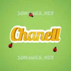 chanell in Ladybugs style - 3D name wallpaper