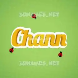 chann in Ladybugs style - 3D name wallpaper