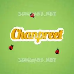chanpreet in Ladybugs style - 3D name wallpaper