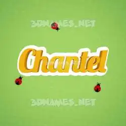 chantel in Ladybugs style - 3D name wallpaper