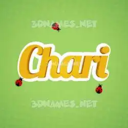 chari in Ladybugs style - 3D name wallpaper