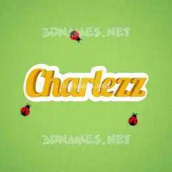charlezz in Ladybugs style - 3D name wallpaper
