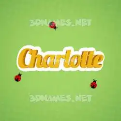 charlotte in Ladybugs style - 3D name wallpaper