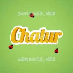 chatur in Ladybugs style - 3D name wallpaper