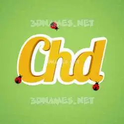 chd in Ladybugs style - 3D name wallpaper