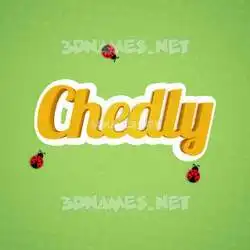 chedly in Ladybugs style - 3D name wallpaper